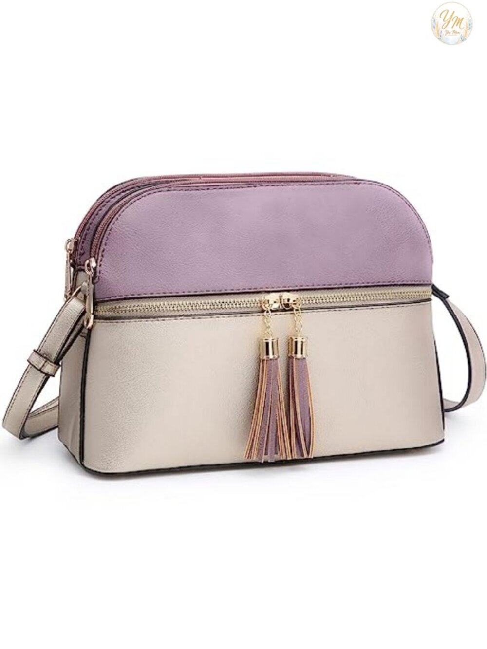Dasein Vegan Leather Crossbody Bag Tassel Zipper Pocket Travel Purse
